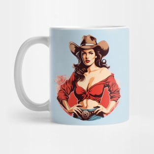 Retro vintage cowgirl Mug